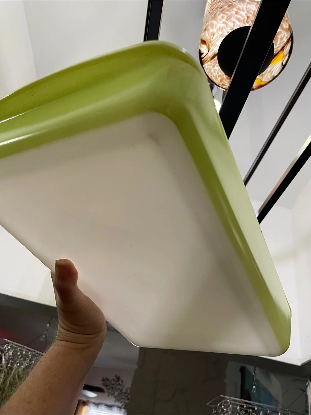 Pyrex Lime Green 2 Qt Ceramic Rectangular Baking Dish - Home Kitchen